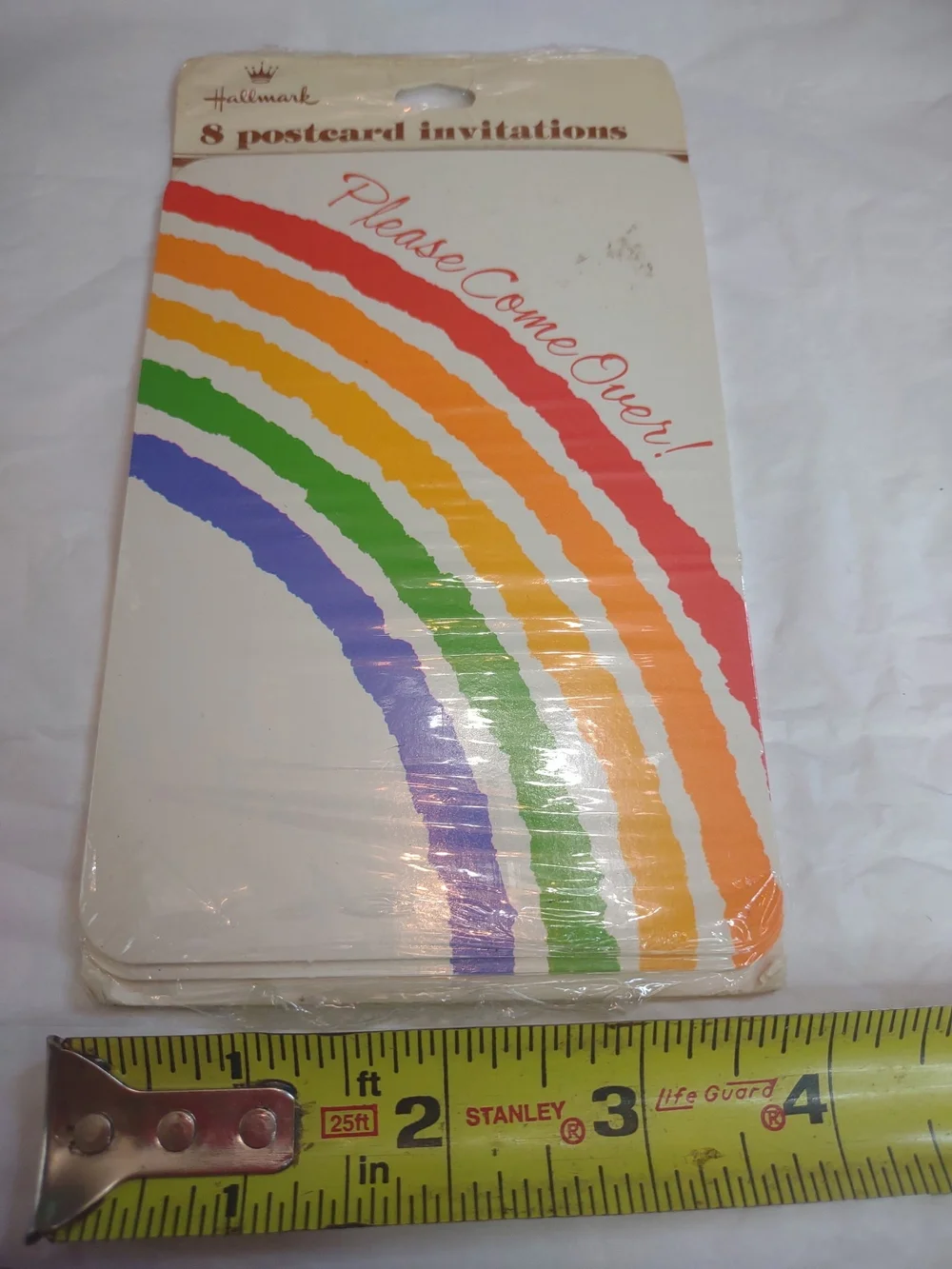 Hallmark Rainbow 'Please Come Over' Postcard Invitations - Multicolor VINTAGE
